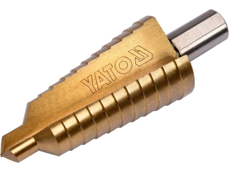 Свердло ступінчасте 10-30 мм YATO YT-44746, HSS TiN, 12 ступенів