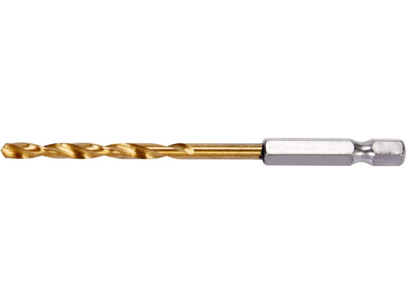Свердло по металу HSS-TiN 4,5 мм HEX 1/4" YATO YT-44759, довжина 100 мм