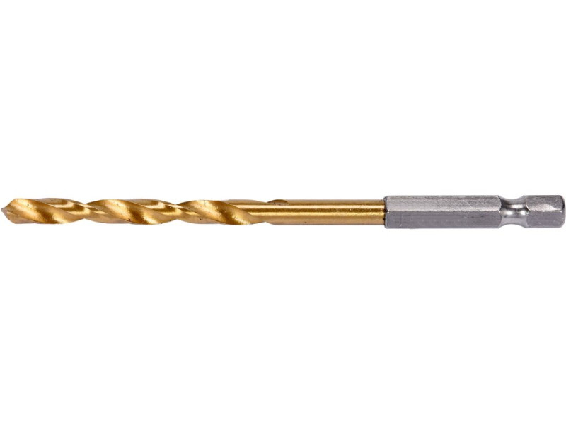 Свердло по металу HSS-TiN 5 мм HEX 1/4" YATO YT-44761, довжина 106 мм