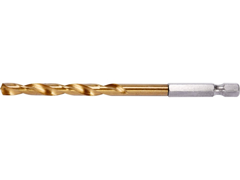 Свердло по металу HSS-TiN 6 мм HEX 1/4" YATO YT-44764, довжина 113 мм