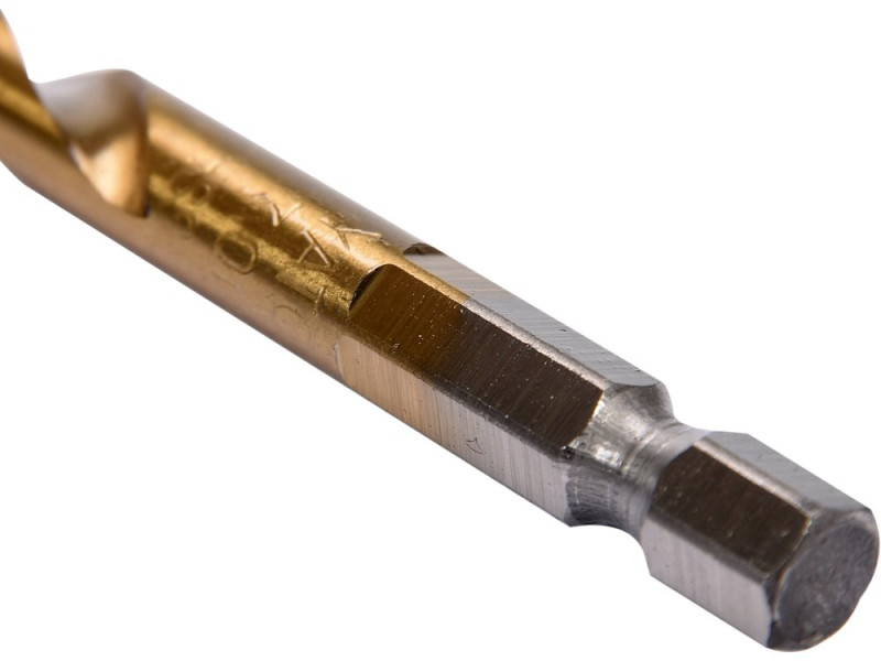 Свердло по металу HSS-TiN 7 мм HEX 1/4" YATO YT-44766, довжина 109 мм