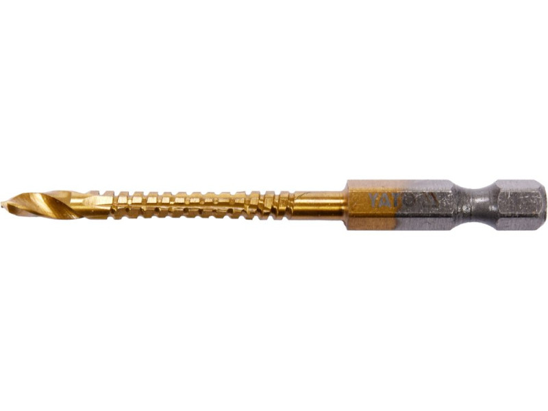 Сверло по металлу HSS-TiN 4,0 мм YATO YT-44821, хвостовик HEX 1/4"
