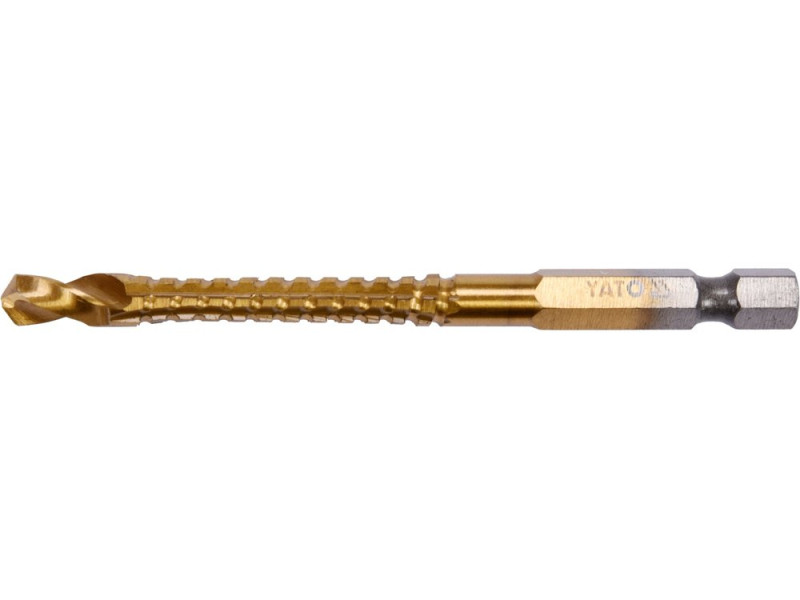Свердло по металу HSS-TiN 6,0 мм YATO YT-44823, хвостовик HEX 1/4"