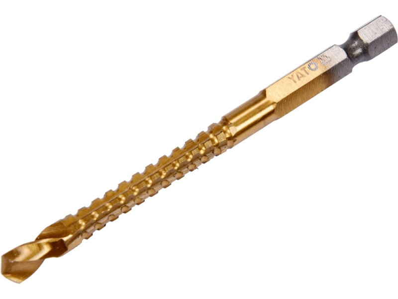 Свердло по металу HSS-TiN 6,0 мм YATO YT-44823, хвостовик HEX 1/4"
