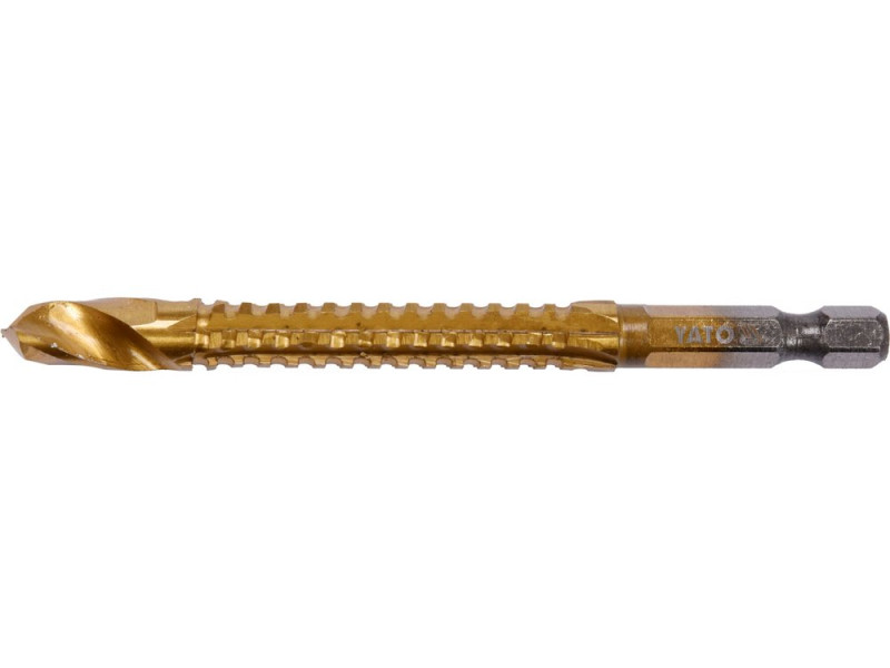 Сверло по металлу HSS-TiN 8,0 мм YATO YT-44826, хвостовик HEX 1/4"