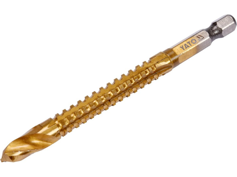 Сверло по металлу HSS-TiN 8,0 мм YATO YT-44826, хвостовик HEX 1/4"