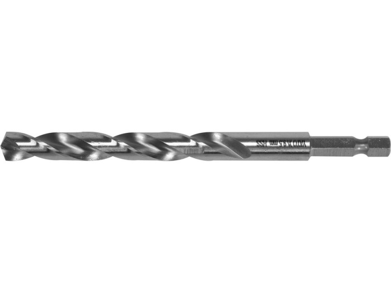 Свердло по металу HSS 9,5 мм HEX 1/4" YATO YT-44879, DIN 338, 125 мм