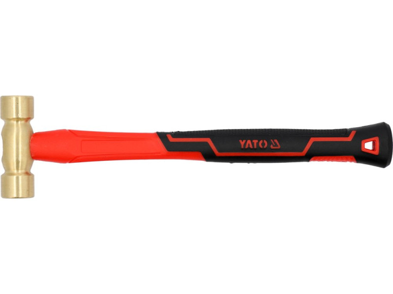 Молоток з мідним обухом YATO m= 250 г, скловолокниста ручка (YT-45290)