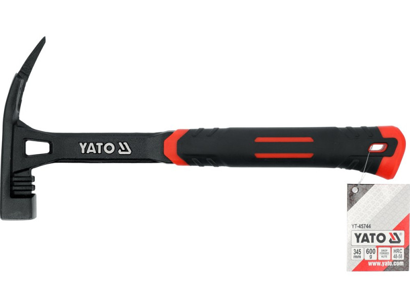 Молоток стальной монолитный YATO m=600 г, l=345 мм (YT-45744)