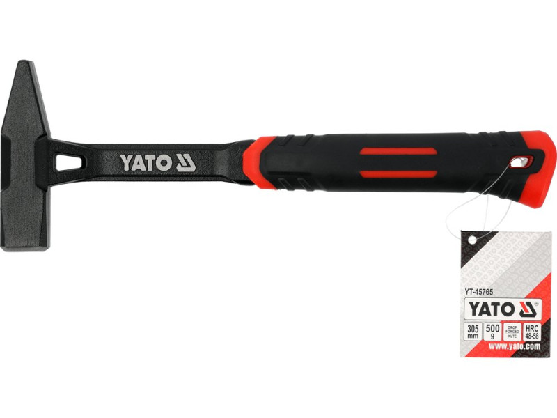 Молоток слесарный монолитный YATO YT-45765, 500 г, 45-58 HRC