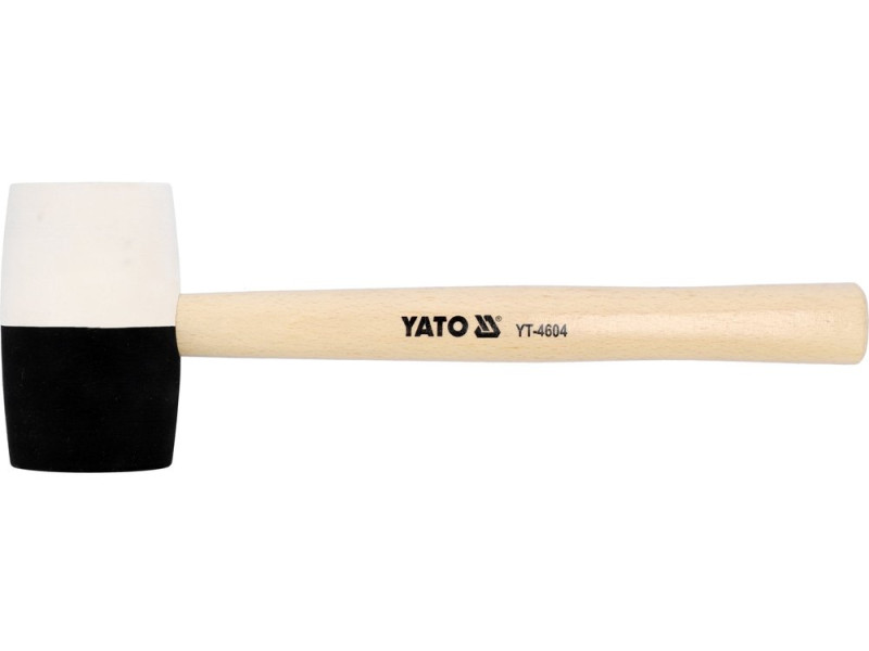 Молоток гумовий YATO 2-шаровий Ø= 63 мм з дерев. ручкою, m= 780 г, l= 340 мм (YT-4604)