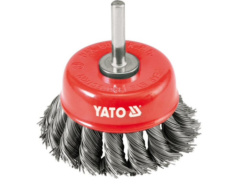 Щітка торцева YATO YT-4752, 75 мм, плетений дріт, для дриля