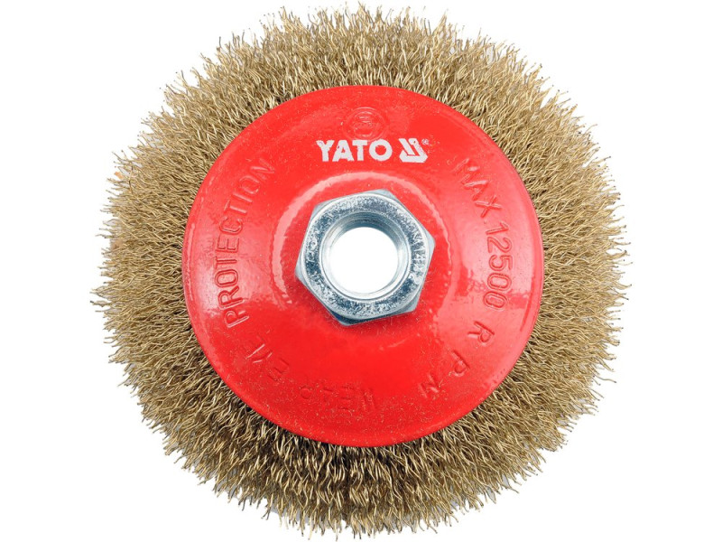 Щітка торцева латунована YATO YT-4761, 100 мм, M14