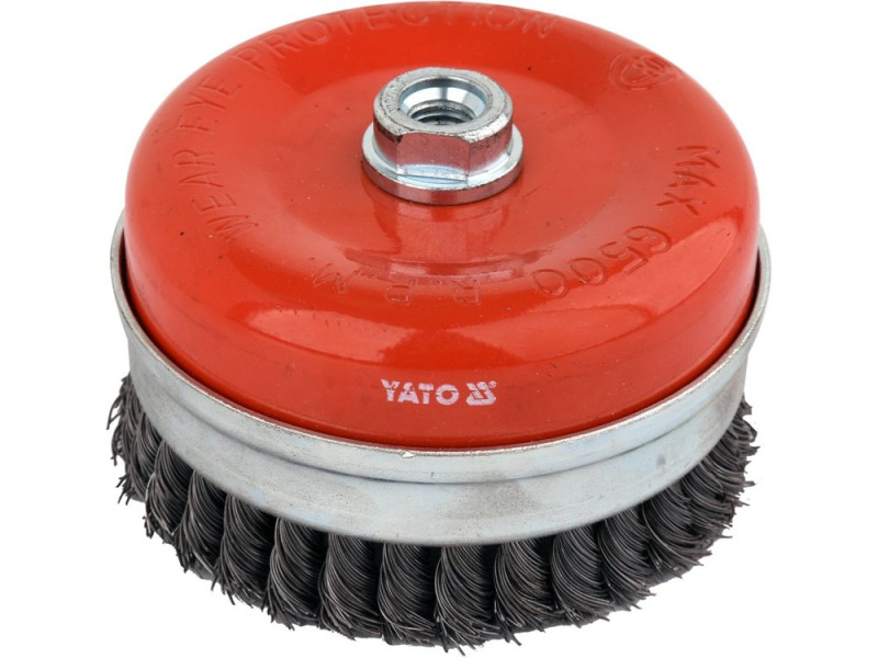 Щітка торцева YATO YT-47691, M14, 125 мм, плетений дріт