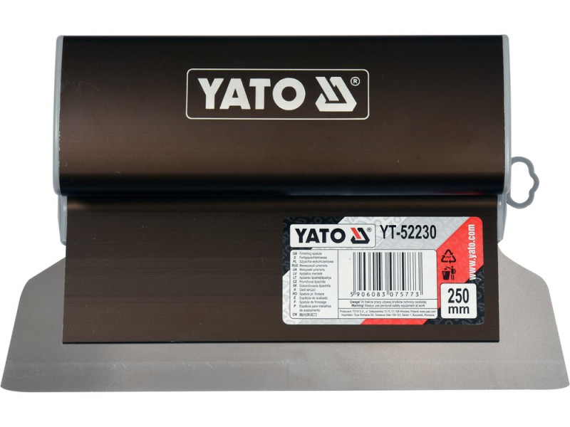 Шпатель для фінішного шпаклювання з алюмінієвою ручкою YATO, 250 мм, зі змінним лезом (YT-52230)