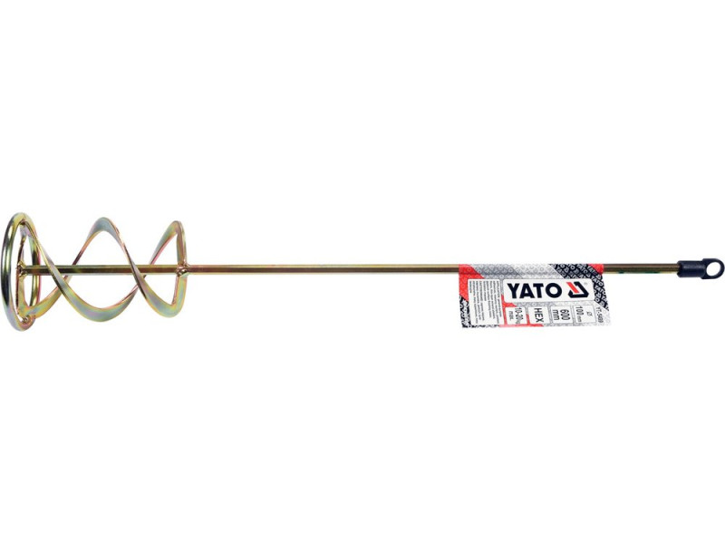 Міксер для буд.сумішей оцинкований YATO: Ø=100 x 600 мм, НЕХ, max 10-20 кг (YT-5499)