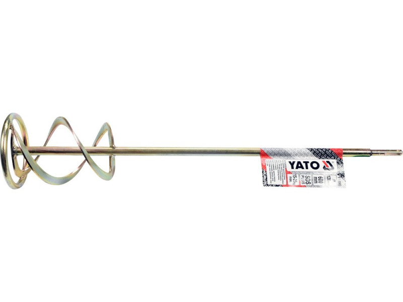 Міксер для буд.сумішей оцинкований YATO: Ø=120 x 600мм, SDS PLUS, max 15-25 кг (YT-5502)