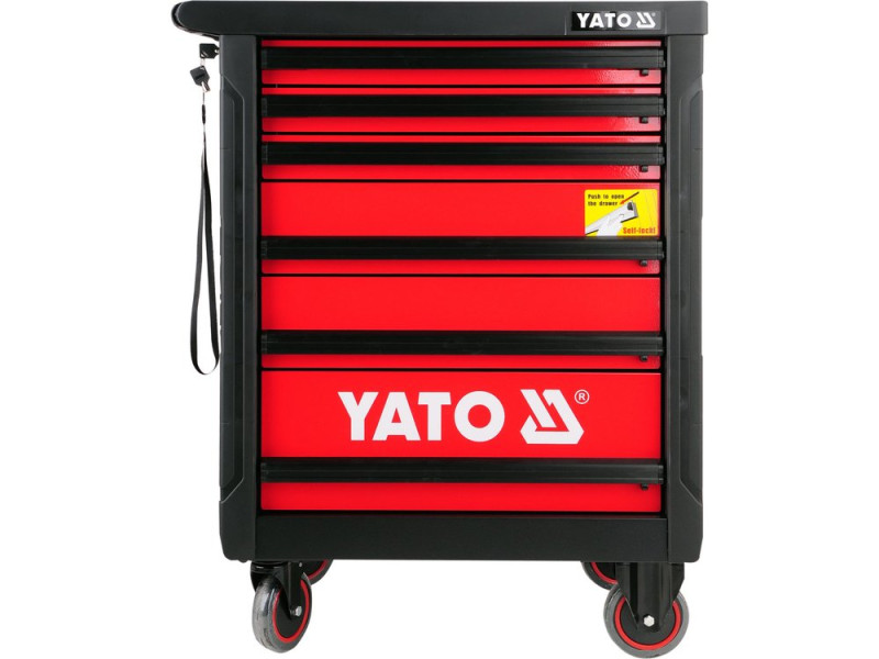Шафа з інструментами YATO, на колесах, 6 шуфляд, 958x766x465 мм, набір 177 шт. (YT-5530)