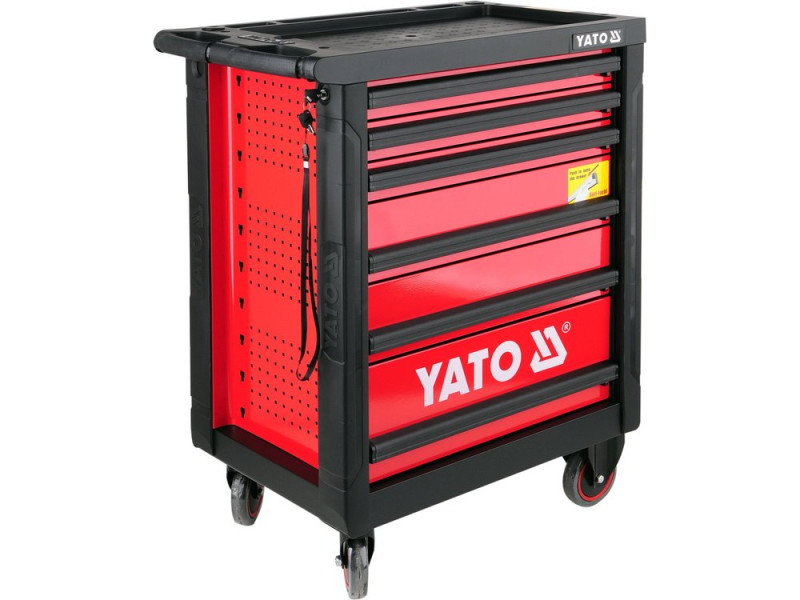 Шафа з інструментами YATO, на колесах, 6 шуфляд, 958x766x465 мм, набір 177 шт. (YT-5530)