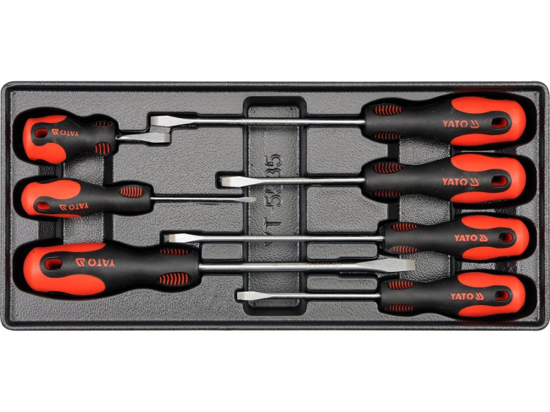 Вкладыш в ящик с отвертками плоскими, 7 предметов YATO YT-5535