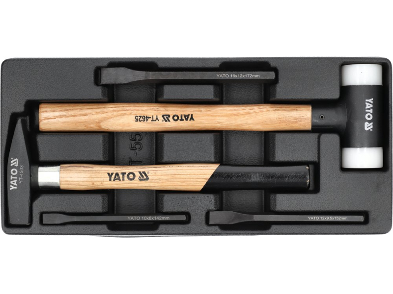 Вклад у шухляду з молотками і зубилами YATO YT-5540, 5 предметів