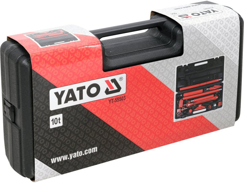 Розпирач гідравлічний кузовний YATO YT-55503, 10 т, набір 15 предметів