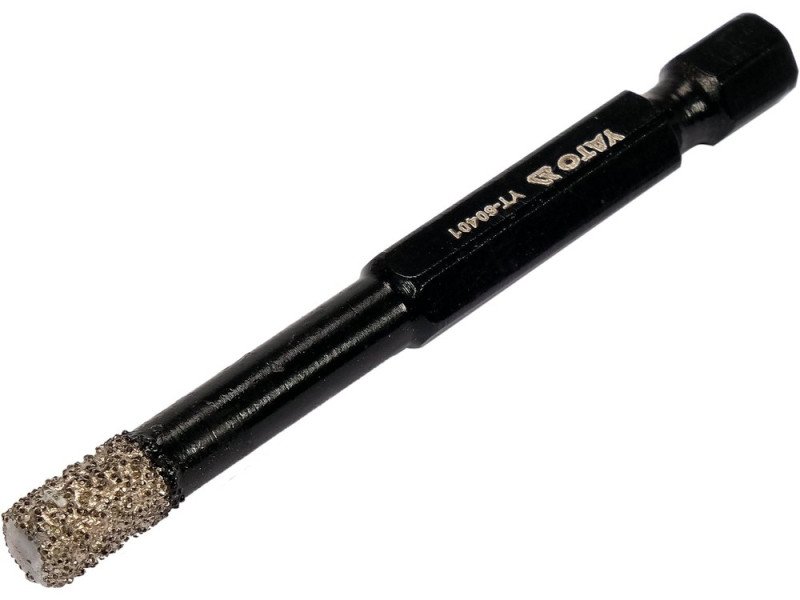 Коронка алмазна по плитці 6 мм YATO YT-60401, хвостовик HEX 1/4", до 1500 об/хв