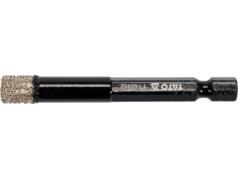 Коронка алмазна по плитці 8 мм YATO YT-60402, хвостовик HEX 1/4", до 1500 об/хв