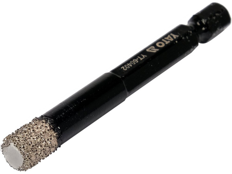 Коронка алмазна по плитці 8 мм YATO YT-60402, хвостовик HEX 1/4", до 1500 об/хв
