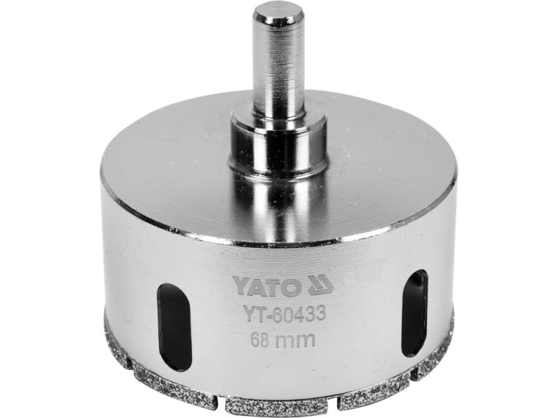 Сверло по гресу и керамике YATO, Ø= 68 мм, при сухом и мокром режимах (YT-60433)