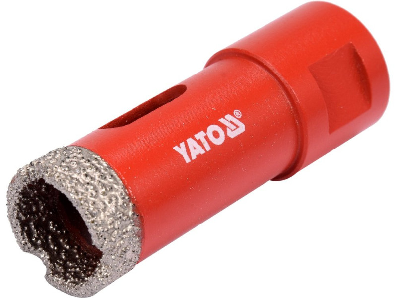 Коронка алмазная по керамограниту 20 мм YATO YT-60444, резьба M14, сухой рез