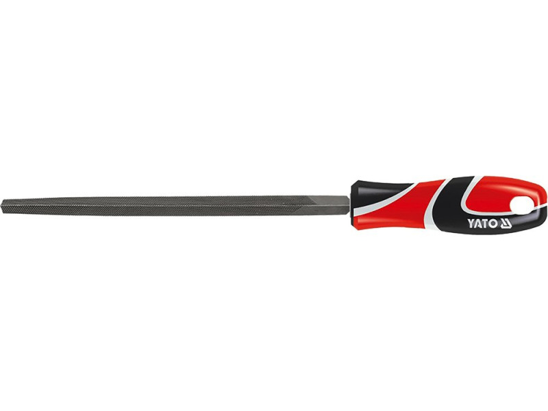 Напилок слюсарний по металу тригранний 300 мм YATO YT-6192, насічка № 2
