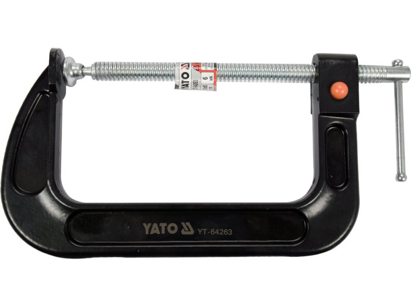 Струбцина C-образная YATO YT-64263, 150×85 мм (6"×3"), усилие 6 кН