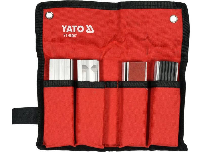 Губки сменные к тискам мягкие YATO: b=125мм, с алюминиевой основой и магнитным креплением, 4 пары (YT-65007)