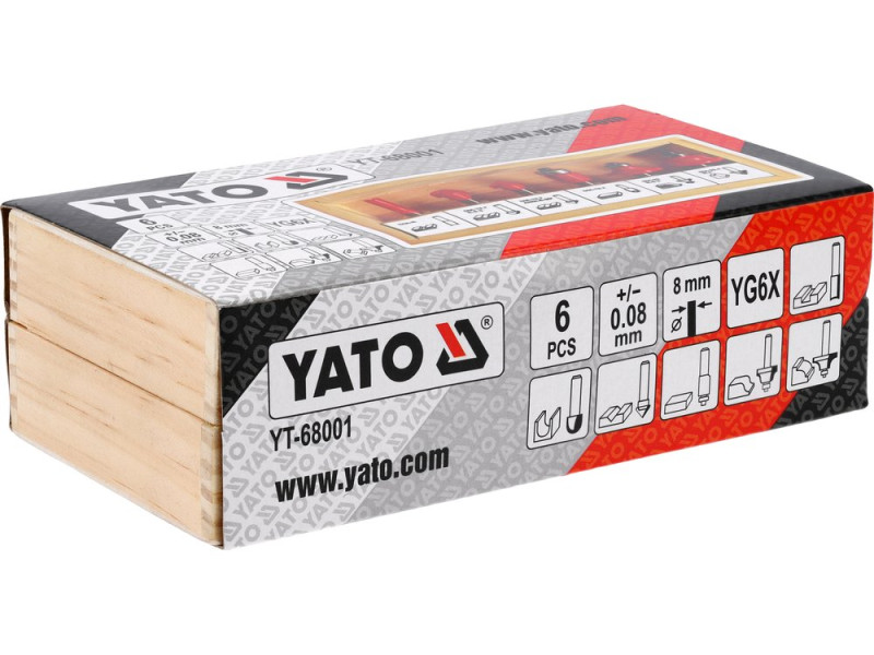Набір фрез по дереву кромкових YATO YT-68001, 6 шт, хвостовик 8 мм