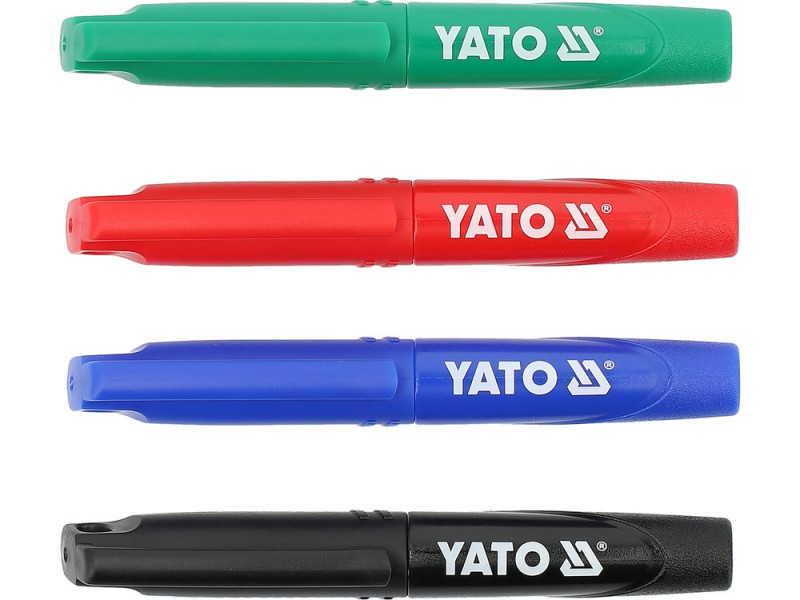 Маркери технічні YATO 72 шт, синій, червоний, чорний і зелений (YT-69311)