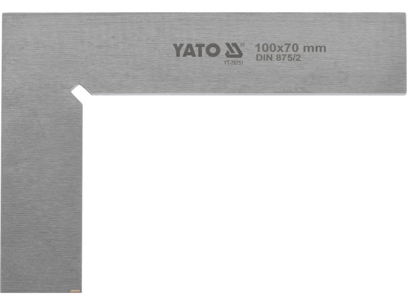 Угольник слесарный плоский 100×70 мм YATO YT-70751