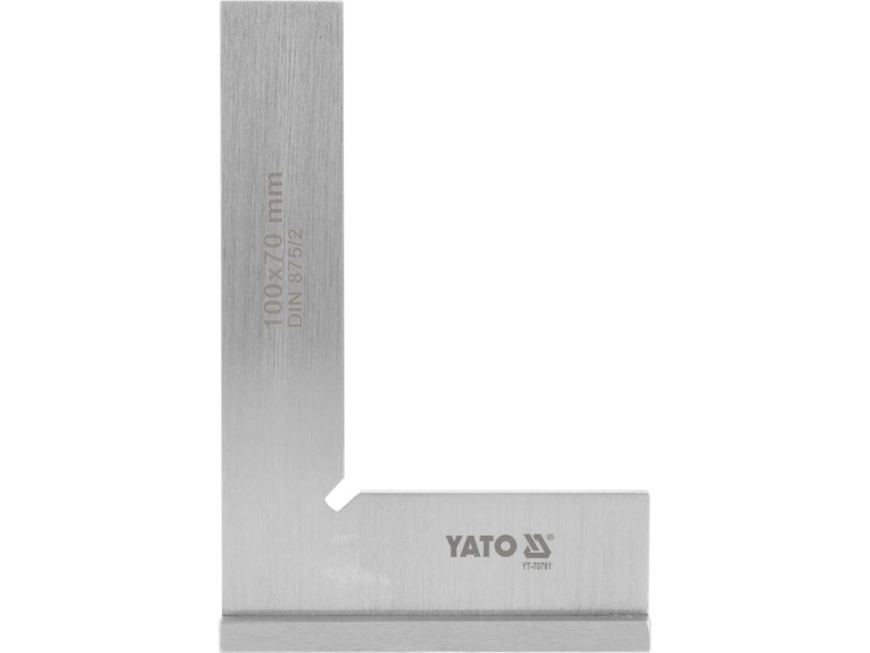 Косинець повірочний з упором 100×70 мм YATO YT-70761