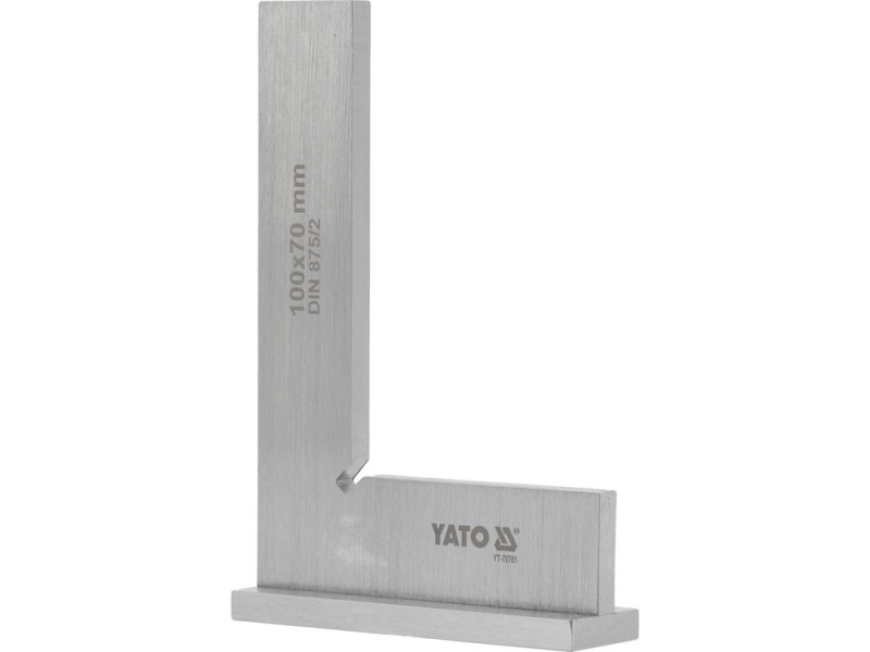 Косинець повірочний з упором 100×70 мм YATO YT-70761