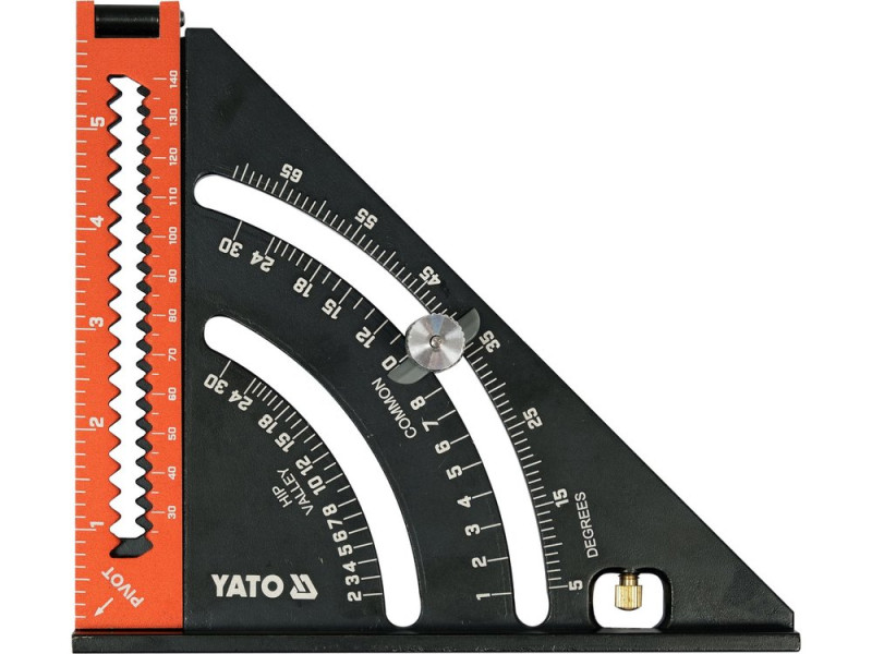 Косинець з упором алюмінієвий YATO YT-70783, 140 мм, 0-90°