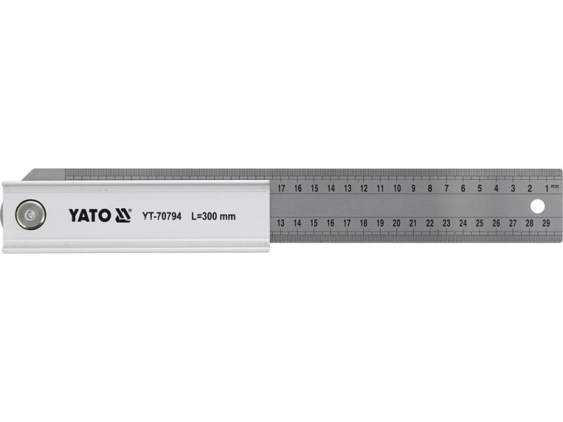 Угольник разметочный регулируемый 300 мм YATO YT-70794, нержавеющий