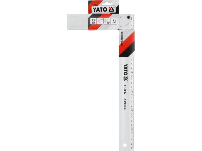 Косинець єрунок алюмінієвий YATO YT-7082, 350 мм, 45 і 90°