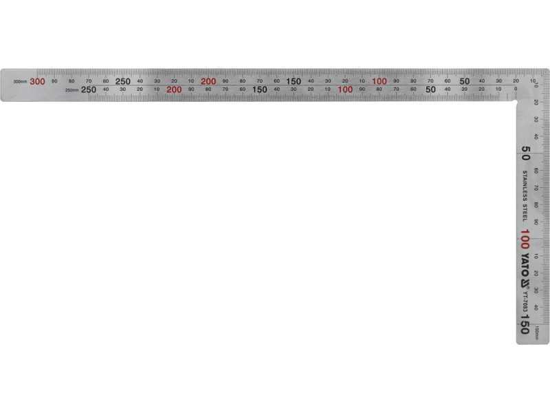 Косинець слюсарний 150×300 мм YATO YT-7083, нержавіюча сталь