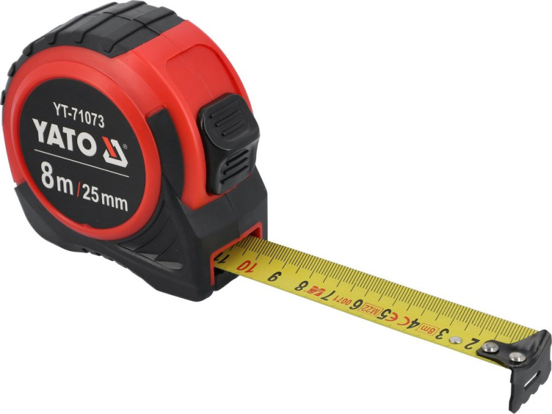 Рулетка измерительная YATO YT-71073, 8 м x 25 мм, обрезиненный корпус