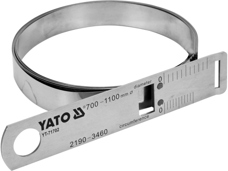 Циркометр для круга-2190-3460мм и диамет. 700-1100мм YATO с метр. и дюйм. шкалами, стальная (YT-71702)
