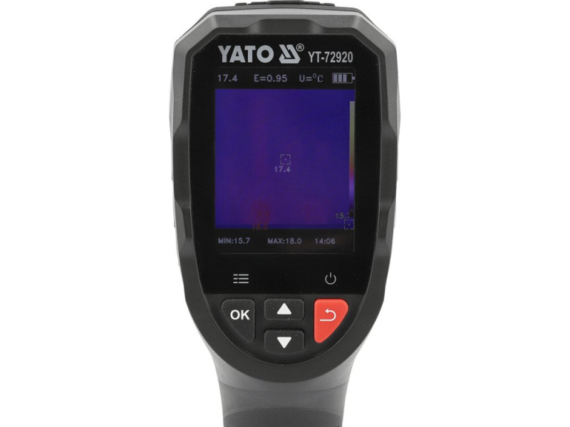 Тепловизионная камера YATO Li-Ion 3.7В -20-+150°С; 100-550°С, (YT-72920)