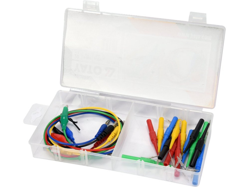 Провідники електричні з наконечниками контрольні YATO до напруги 0-30 V- AC/DC, 20 елем. (YT-73079)