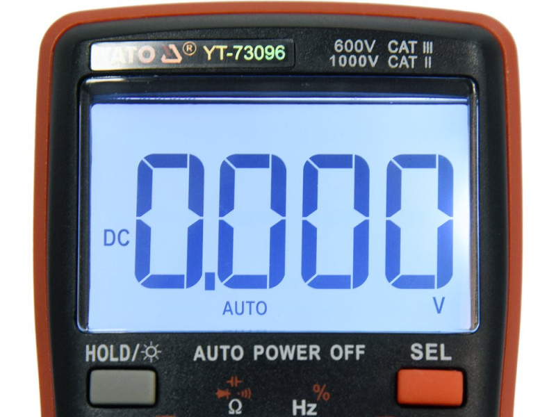Мультиметр TRUE RMS електричних параметрів YATO з LCD-цифровим діапазоном 6000 (YT-73096)