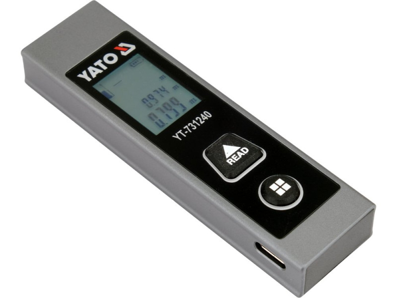 Далекомір лазерний кишеньковий YATO YT-731240, 30 м, ±5 мм, USB-C