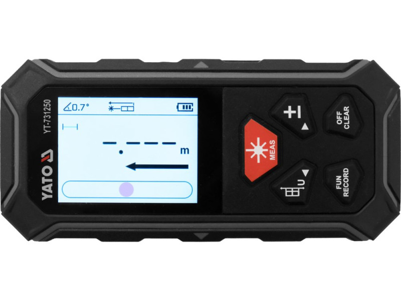 Дальномер лазерный двунаправленный YATO YT-731250, 100 м, зеленый луч